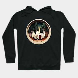 Camping Adventure in the Forest, Night Sky Hoodie